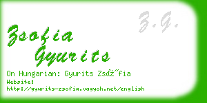 zsofia gyurits business card